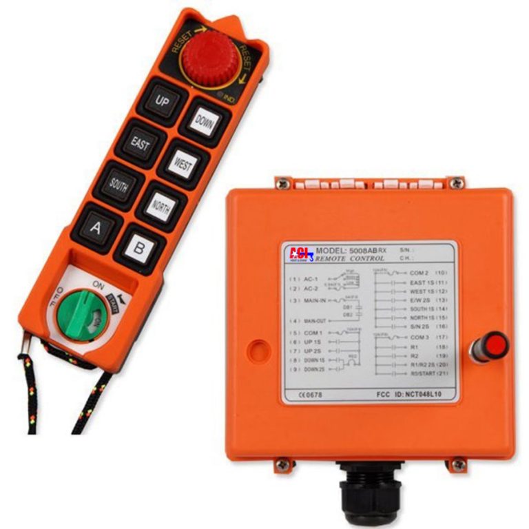 5008ABDSE1TX1RX 8 PushButton Remote Control, A/B Switchable, Start